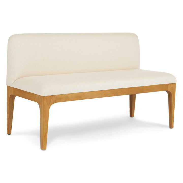 Finnmark Armless Banquette in a modern breakfast nook with modular seating and solid wood base