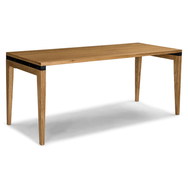 Lignum Desk in a modern home office with solid oak and wire-brushed finish